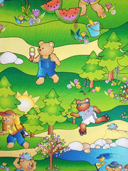 Avlyn Inc Fabrics Nancy J Smith & Milligan Tiny Teddy 1 Yard + 20″ x 43″