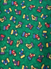 GENERAL FABRICS – STOCKINGS ON GREEN– 1 YARD