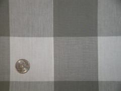 Dunroven House 3 Inch Farmhouse Check Grey White Woven Cotton Homespun Fabric
