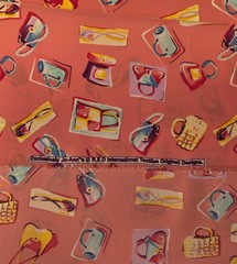 Silky Prints Pink Novelty Handbags 100% Polyester Fabric 45″ wide