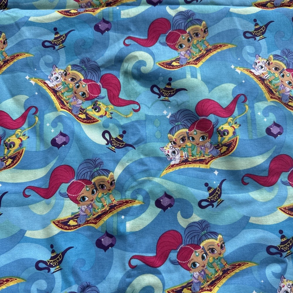 Shimmer and Shine Friends Cotton Sewing Fabric Twin Genies 91 x 44 (2 1/2yds)