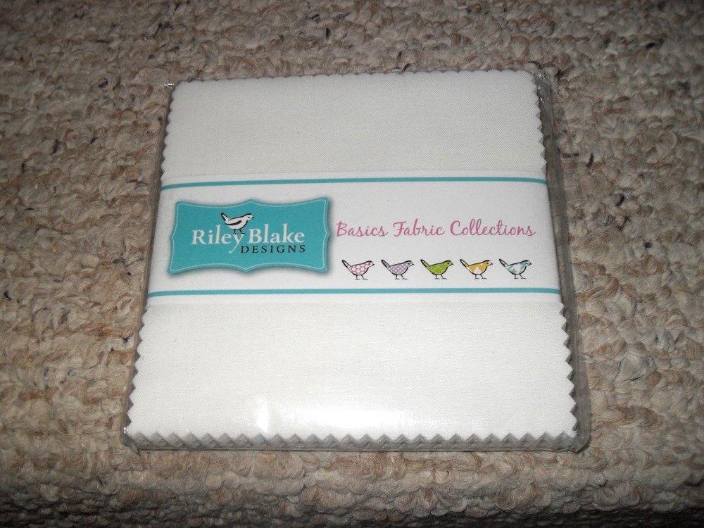 NEW Riley Blake Designs 5″ Fabric Stacker Squares Off White Solid Quilting 42 pc
