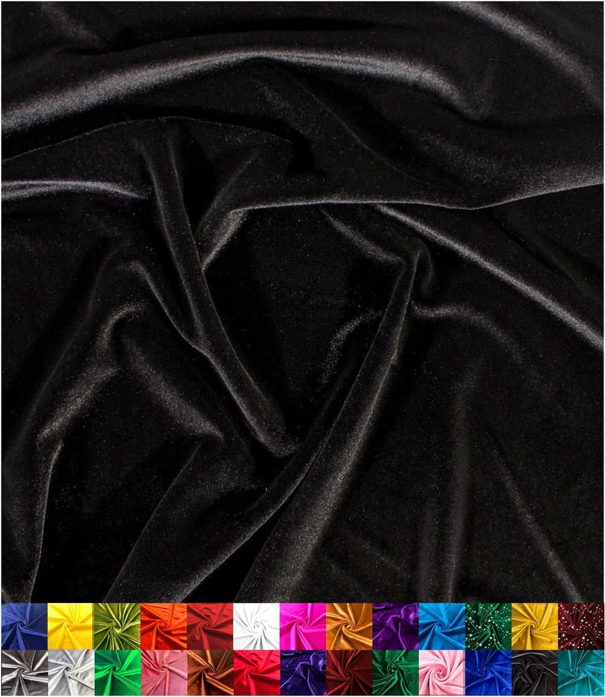 | Stretch Velvet Fabric | Luxury & Soft | Velvet Fabric | 60″ Wide Roll | 10% Sp