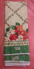 Christmas Poinsettia Border Cotton Fabric by Springs (great for tree skirts)