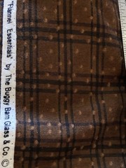 Dark Brown Black Plaid Buggy Barn Glass Cotton Flannel 18.5″ x 44″ Width