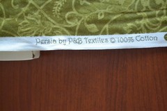 By 1/2 Yd, Olive Floral on Dark-Olive Quilt Cotton, P&B/Persia/683-G, B999