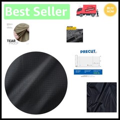 40D Black Ripstop Nylon Fabric 1-Yard: Ultra-Light, Water-Resistant & Tear-Proof