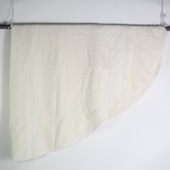 Lot of 3 Unbranded Round Ivory Tablecloths for Fabric Cutters and DIY Crafts