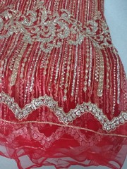 5yd – Shiny Glitter Sequin Glued Soft Tulle Fabric for Wedding, Evening Wear, Sp
