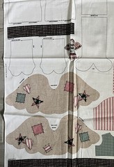 Spring Industries Fabric Panel COUNTRY ANGEL Doll Patchwork Decor