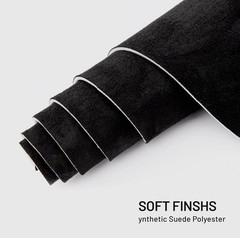 Superior Black Suede Headliner Fabric 98″ L x 60″ W – Ideal for Car and Home DIY