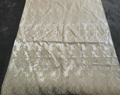 Floral Gold Satin Jacquard Brocade Fabric – 60″ Wide x 1.30 Yards