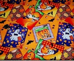 Halloween Ghost Pumpkin Patch fabric fat quarter FQ