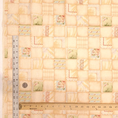 VTG Alexander Henry “Nana’s Napkin Collection ” Peach 1994 Cotton Fabric 35″ L