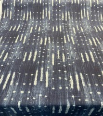 Navy Blue Sikasso Painting Fabric Cotton Drapery Upholstery by the yard