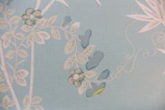 SCALAMANDRE CURTAIN FABRIC “Jardin De Chine 6.4 METRES CIEL 100% COTTON