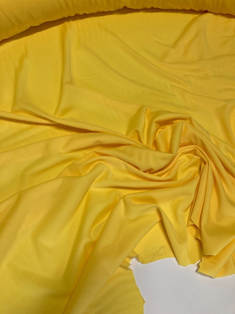 2 yards of yellow polycrepe non ravel 60″ wide easy to sew