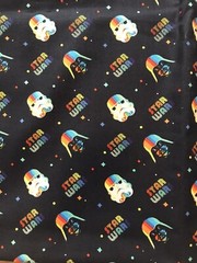 Star Wars RAINBOW Fabric EMPIRE HELMETS DARTH VADER Cotton BTHY 18”x44” PRIDE