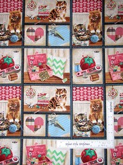 Cat Animal Quilt Sew Theme Fabric 24″ Panel Cotton Wilmington Crafty Kitten