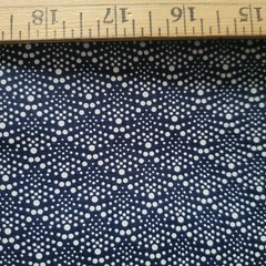 Liberty of London Piccadilly Cotton Poplin – “Spotlight” Navy Blue w/ White Dots