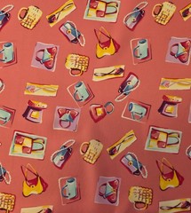 Silky Prints Pink Novelty Handbags 100% Polyester Fabric 45″ wide