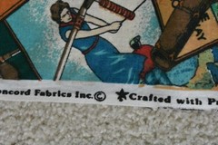 By 1/2 Yd, Vintage/Colorful Golf-Scene Patches Quilt Cotton/Kessler/Concord,V805