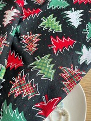 2.1 yds Christmas trees cotton fabric for holiday 251021