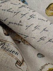 Isla Moranda Poisson Beach Cottage Linen Blend Fabric by the yard