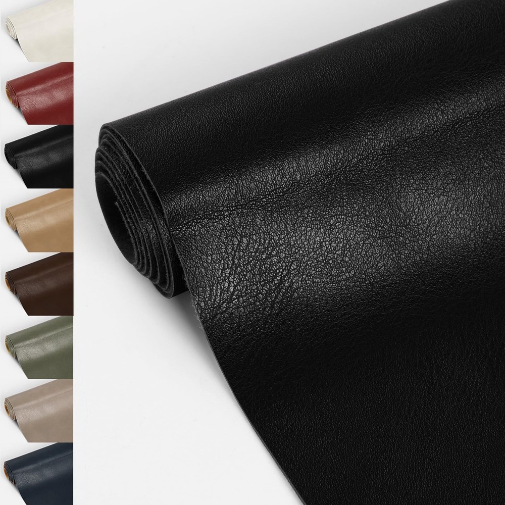 Konelia Black 3 Yard Faux Leather Fabric
