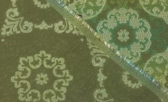 OUTDURA GYPSY SEA MOSS GREEN OUTDOOR INDOOR FLORAL MEDALLION FABRIC 2.1 YARDS