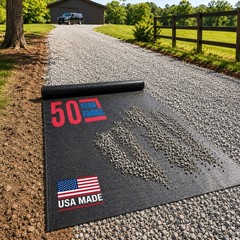 6 oz Woven Geotextile Fabric (USA MADE) | Heavy Duty Driveway & Road Stabilizer