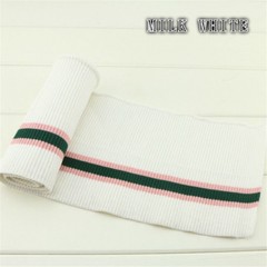Flexible Cotton Knitted Trim Fabric Cuffs Waistband Leg Rib Jersey Baseball Coat