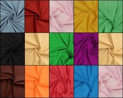 Indian Plain Solid Pure Cotton Fabric Voile Hand-Dyed Dressmaking Sewing Fabrics