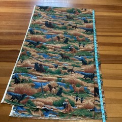 Cranston Print Works Fabric 2 Yards x 45″ By Joan Messmore – Hunting Dogs Ducks