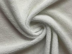 Faux SHERPA FLEECE Sheepskin Fabric Material WHITE