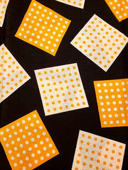 VINTAGE 1970’S DOT PATTERN FABRIC — 45″ WIDE X 108″ LONG — NEW