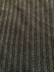 BTHY Vintage semi sheer Sparkling Black Silver Lurex Stripe Knit fabric