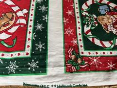 4 yds Wamsutta Hallmark CHRISTMAS Animals Snowflake Cheater Quilt Fabric