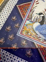 VIP CRANSTON GAME BIRD GEESE PILLOW PANEL FABRIC CABIN COUNTY DECOR BLUE 17X22