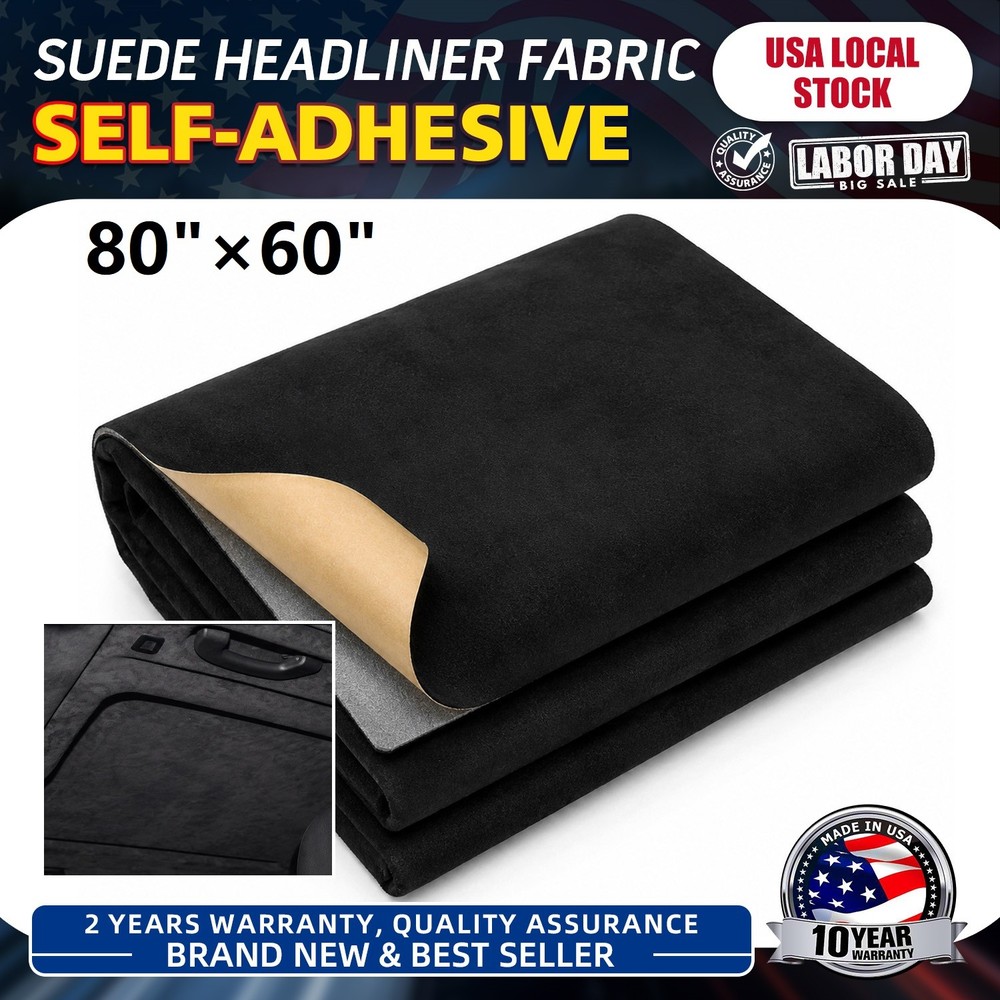 80×60 Inch Black Headliner Fabric Material DIY for Car/Truck/SUV Roof Upholstery