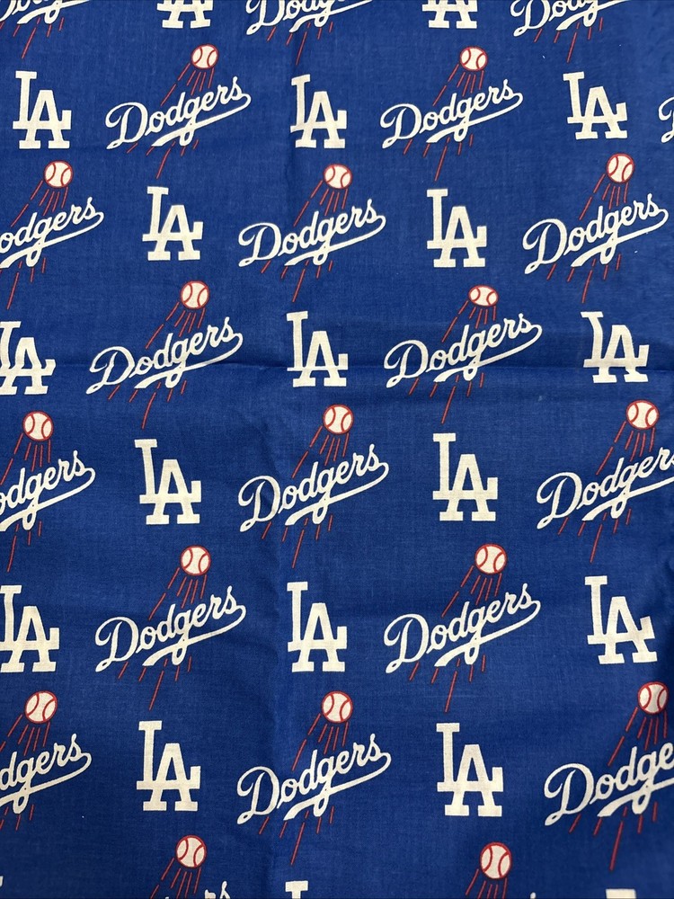 LA DODGERS MLB 100% COTTON Fabric 1 YARD 36×50 BRAND NEW DESIGN