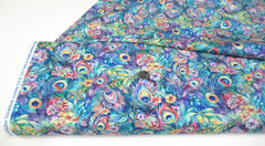 Timeless Treasures quilt-craft fabric FANTASY FLORAL & PLUMES 2 yds (cd-3964)