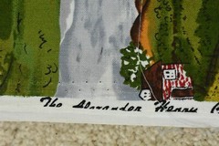 By 1/2 Yd, Colorful Farm Scenes on Green Quilt Cotton, Alexander Henry, P508