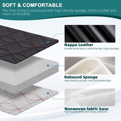 63″ Diamond Quilted Nappa Faux Leather Upholstery Fabric Foam Backed Auto DIY