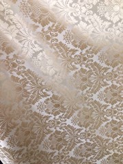 CHAMPAGNE Damask Jacquard Brocade Flower Floral Fabric (110 in.) Sold BTY