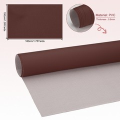 63×39.4in Faux Leather Sheets, Faux Leather Fabric Vinyl PVC, Dark Brown Red
