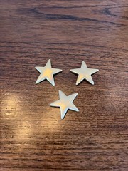 3 Large Gold Stars 1.5×1.5. Buttons