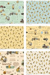 6 Half Yards -Assorted Winnie The Pooh Flannel Half Yard Bundle