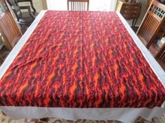 Movin’ on Screen Print Fire Flames Print Design Craft Fabric, 66” x 42”