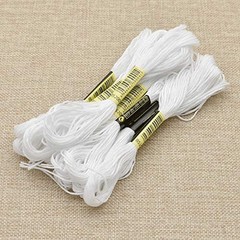 White Embroidery Floss, 24 Skeins Thread 24 skeins,